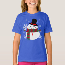 Camiseta Branca de Natal Snowman