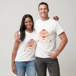 Camiseta Branca de Natal Unisex do Papai Noel Fofa
