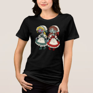 Camiseta Branca de Neve e Rosa Vermelha Zumbi