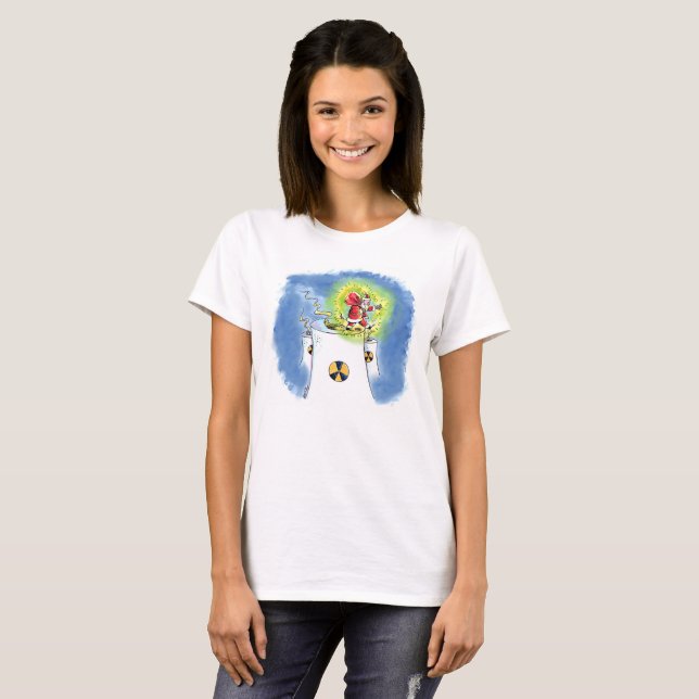 Camiseta branca de Noel Nuked (Frente Completa)