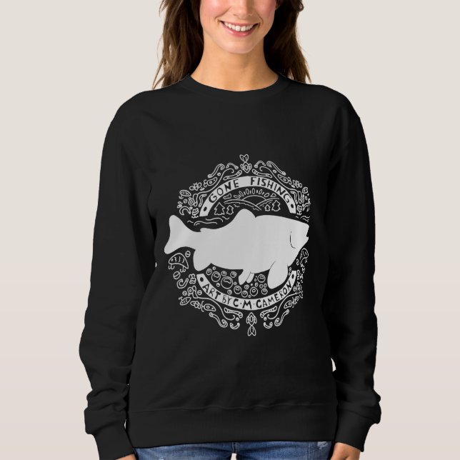 Camiseta Branca de Pesca Desaparecido (Frente)