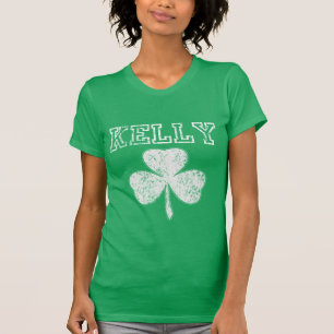 Camiseta branca de Shamrock Kelly irlandesa