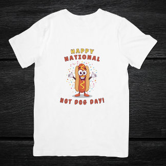 Camiseta Branca do Dia Nacional do Hot Dog Feminin