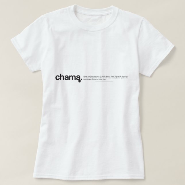Camiseta Branca e Preta de Chama (Frente do Design)
