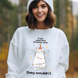 Camiseta Branca engraçada Árvore de Natal lambe sarcasmo
