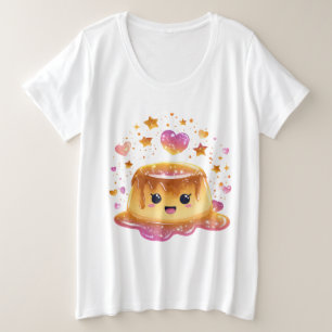 Camiseta Branca Gráfica de Sobremesa Fofa e Doce