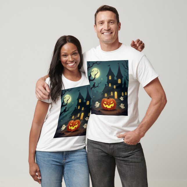 Camiseta branca Halloween (Unissex)
