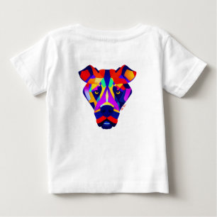 Camiseta branca infantil costas do cachorro de Ale