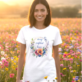 Camiseta Branca Inspiradora para Mulheres