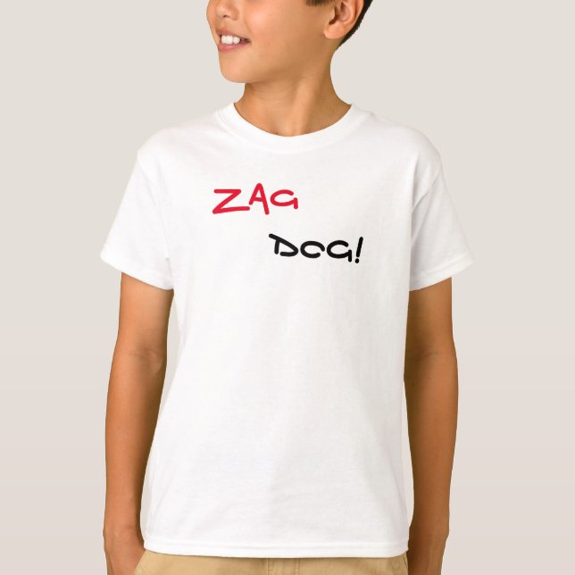 Camiseta Branca Marca Zag Dog (Frente)