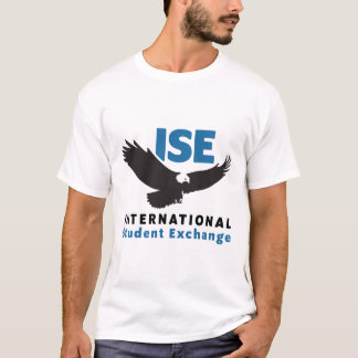 Camiseta branca masculina com logotipo quadrado IS