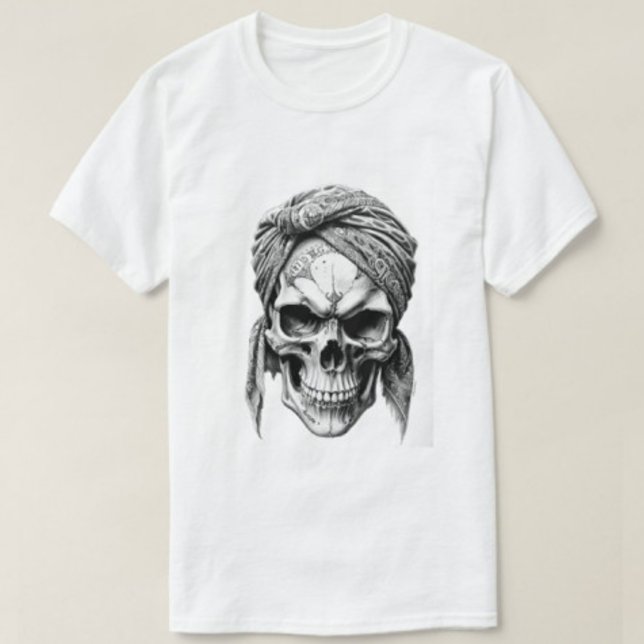 Camiseta branca moderna, Impressão  morto, de  mas (Criador carregado)