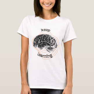 Camiseta Branca Motivacional Aprender Sempre