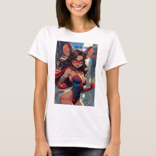 Camiseta branca mulher SuperMouse Poder do Rato
