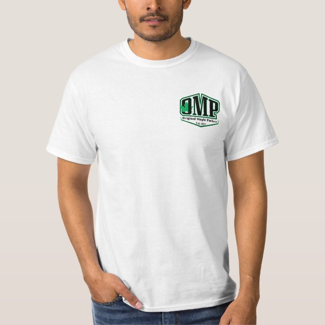 Camiseta branca OMP de 2 lados (1963) (Frente)