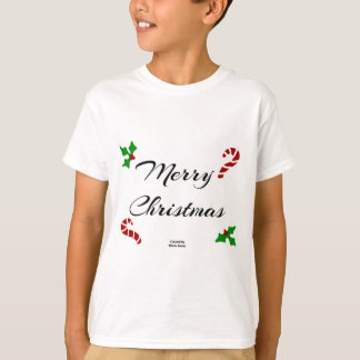 Camiseta branca para meninos com desejos de Natal