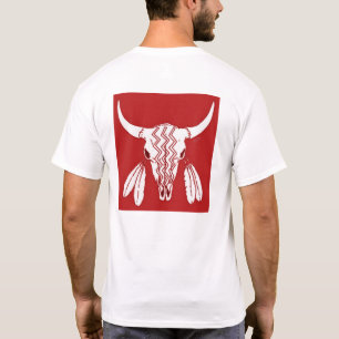 Camiseta branca Red Ghost Dance Buffalo dorso