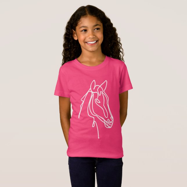 Camiseta branca, rosa e branca, de cor branca para (Frente Completa)