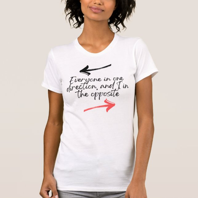 Camiseta branca - Seja o oposto (Frente)