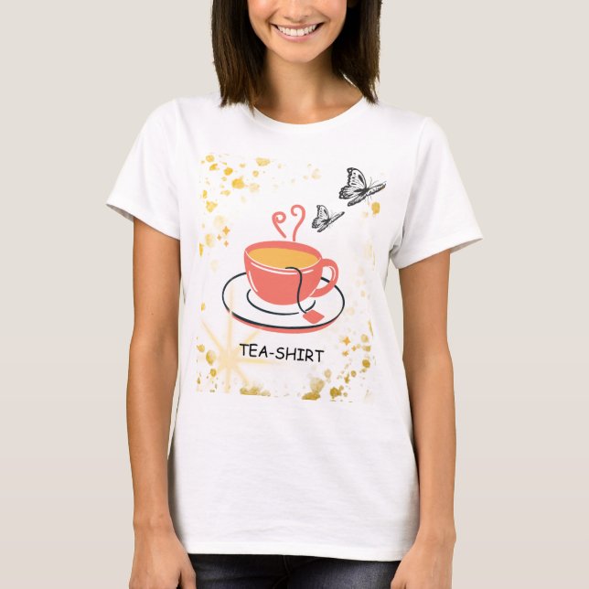 Camiseta branca trendy para mulheres (Frente)