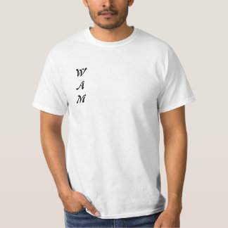 Camiseta branca "WAM" minimalista