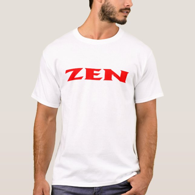 Camiseta branca Zen red men (Frente)