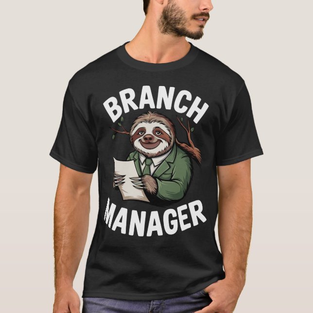 Camiseta Branch Manager Sloth Funny (Frente)