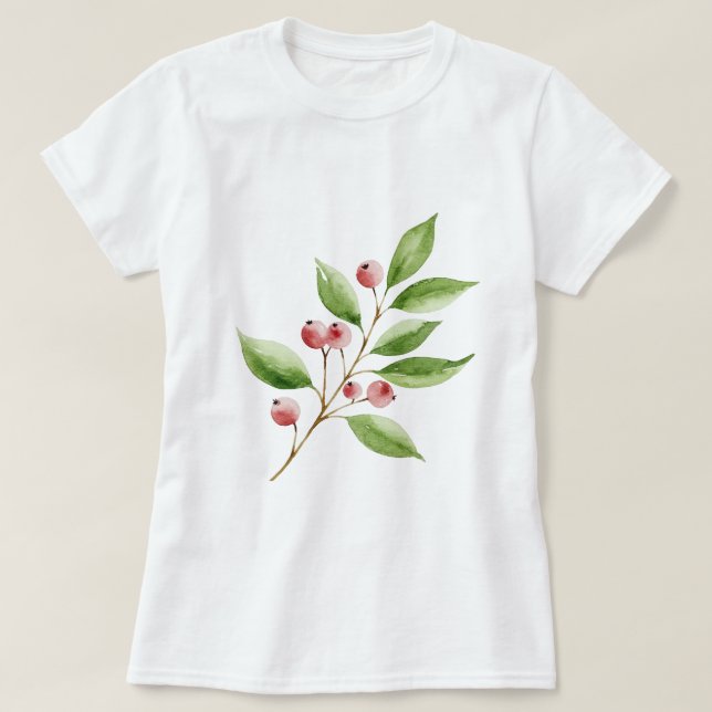 Camiseta  Branch with berries (Frente do Design)