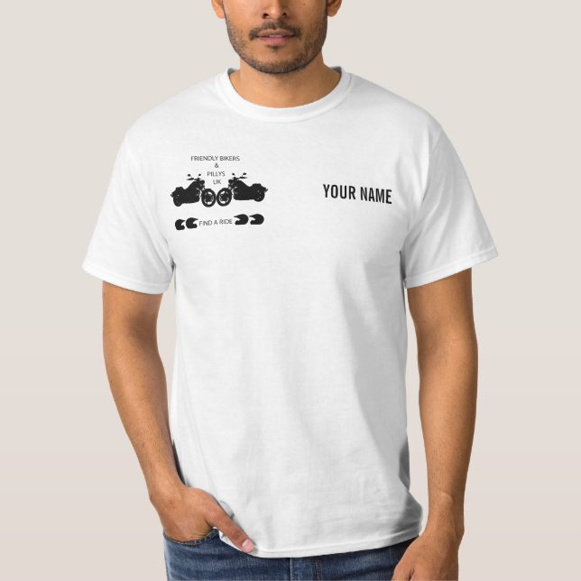 Camiseta Branco básico de FBAP (logotipo preto) (Frente)