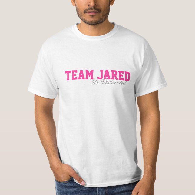 Camiseta Branco básico de Jared T da equipe (Frente)