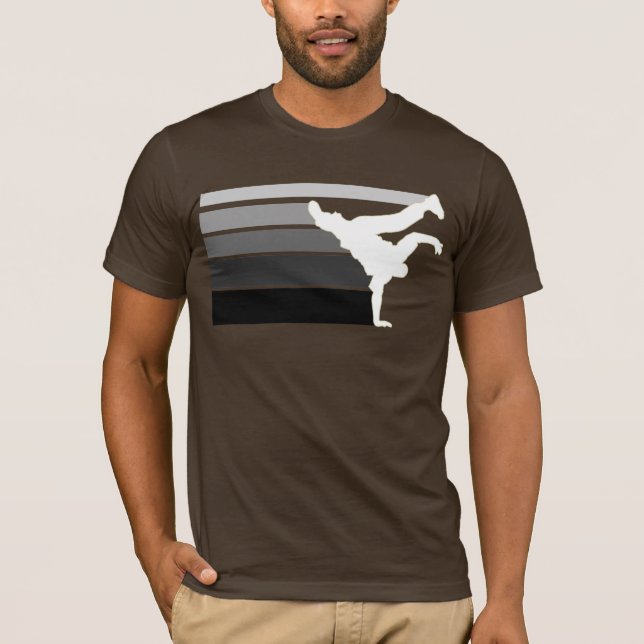 Camiseta Branco cinzento do inclinação de BBOY (Frente)