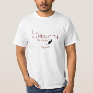 Camiseta Branco clássico do gatinho