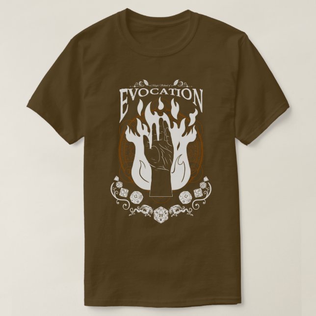 Camiseta Branco da Escola Mágica RPG (Frente do Design)