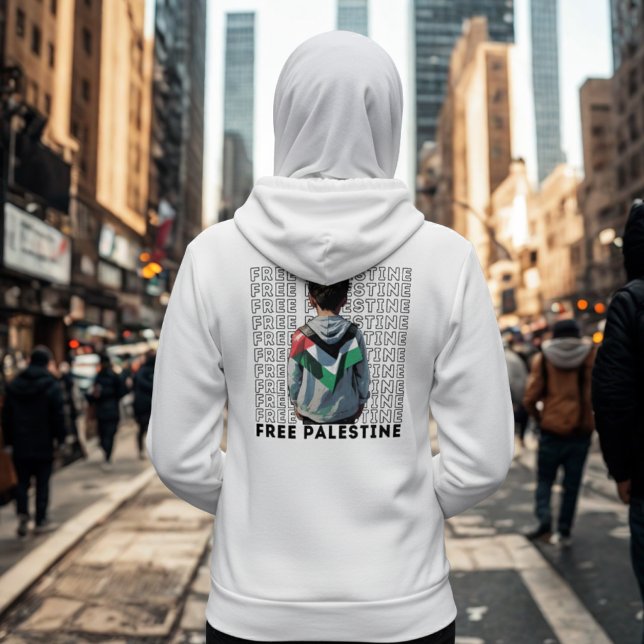 Camiseta Branco da Palestina Livre (Criador carregado)