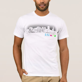 Camiseta branco da skyline do ilisfo