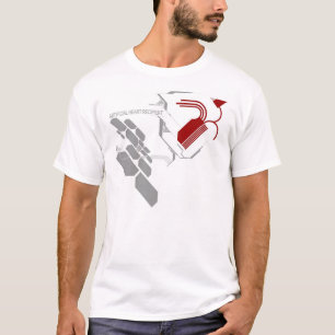 Camiseta branco da transplantação de coração artificial