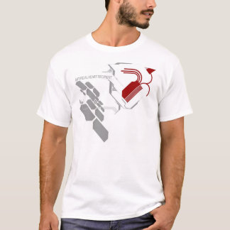 Camiseta branco da transplantação de coração artificial