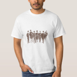 Camiseta Branco de Brown da forma dos homens dos 1800s dos