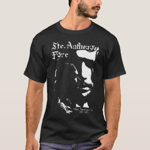 Camiseta Branco de Fyre de Sainte Anthony no preto