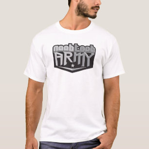 Camiseta Branco do exército de NooBTooB