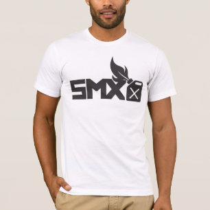 Camiseta Branco do logotipo de SMX