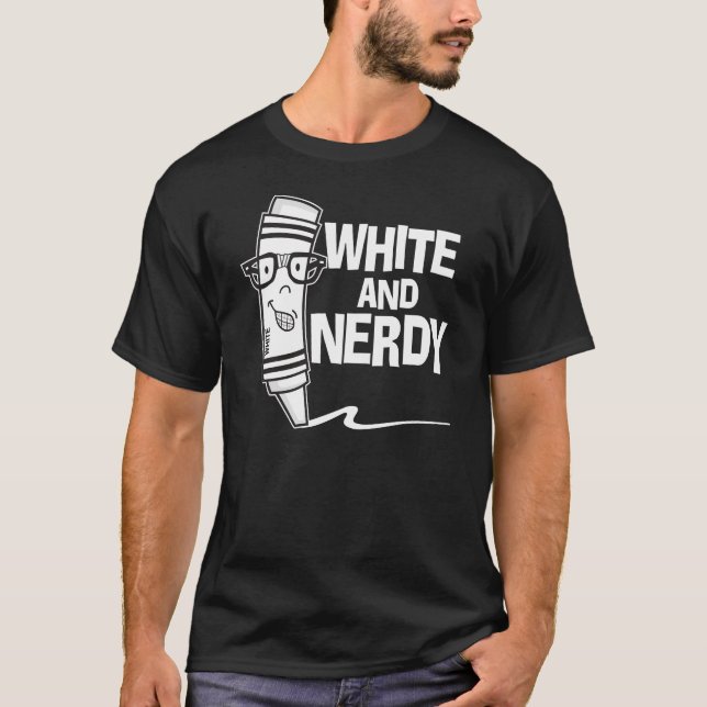 Camiseta Branco e Nerdy (Frente)