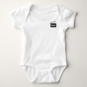 Camiseta Branco engraçado Clapperboard do preto da