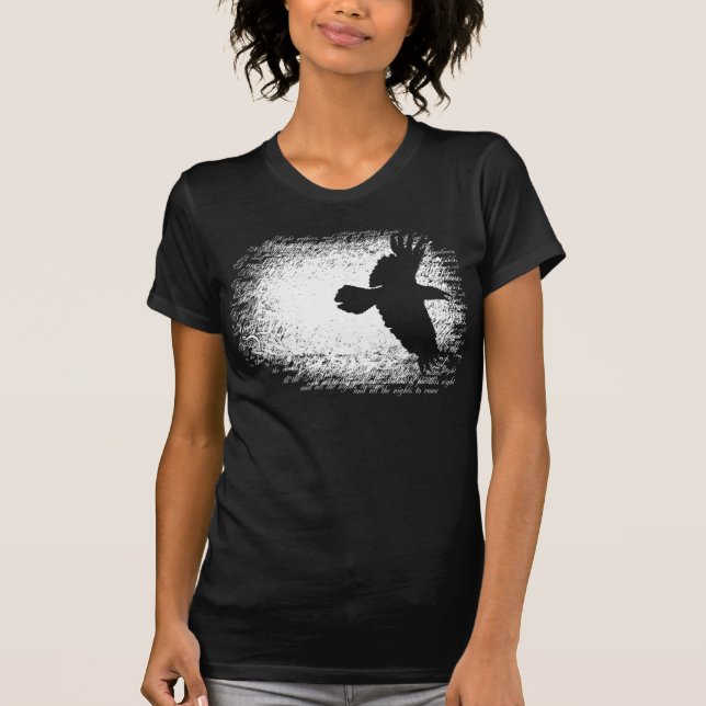 Camiseta Branco II do corvo da tempestade do inverno (Frente)