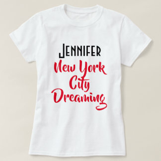 Camiseta Branco personalizado "Jennifer, Nova Iorque Dreami