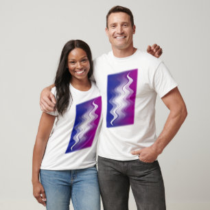 Camiseta Branco púrpura azul