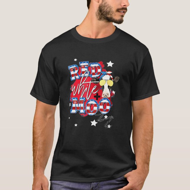 Camiseta Branco Vermelho E Moo (Frente)