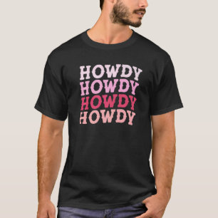Camiseta Branco Vintage Howdy Rodeo Caubói Sulista País