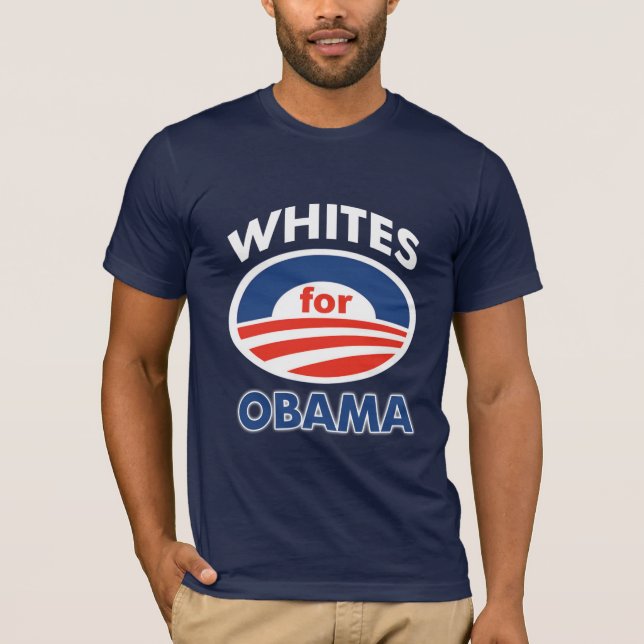 Camiseta Brancos para Obama (Frente)