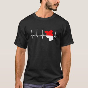 Camiseta Brandeburgo Flag ECG Heartbeat para Brandenburger